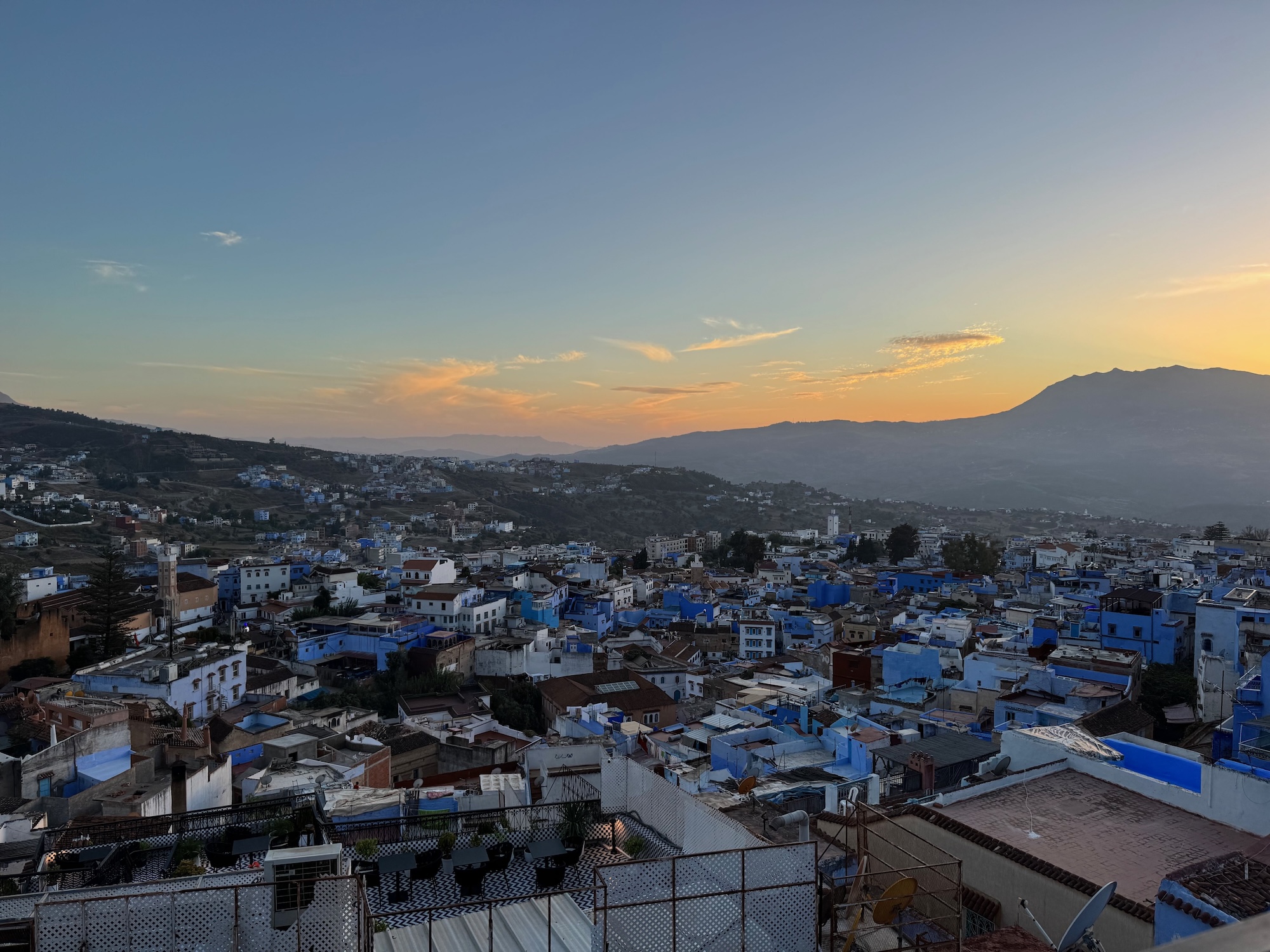 Wunderbarer Blick bei Sonnenuntergang